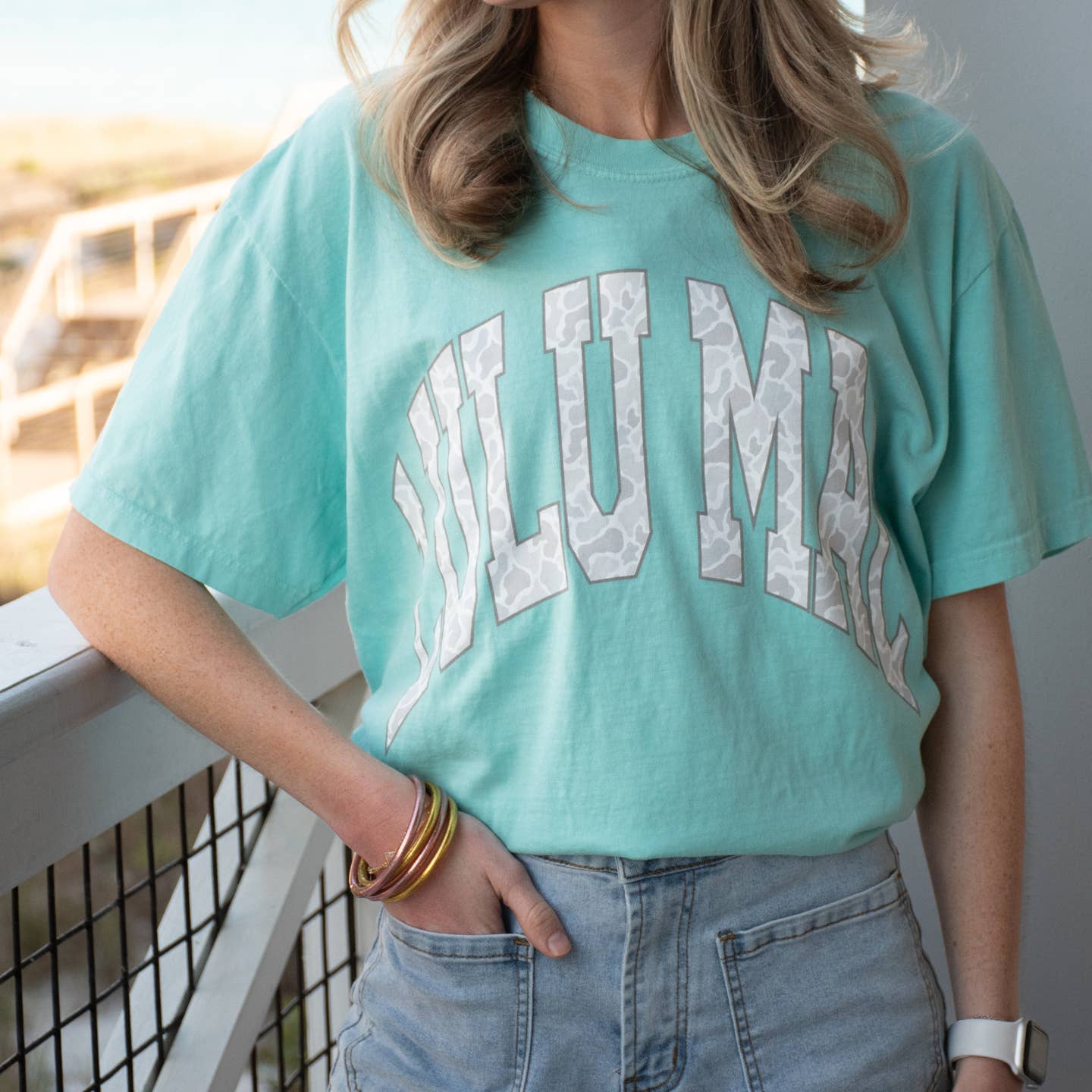Lulu Mac Chalky Mint Camo Tee