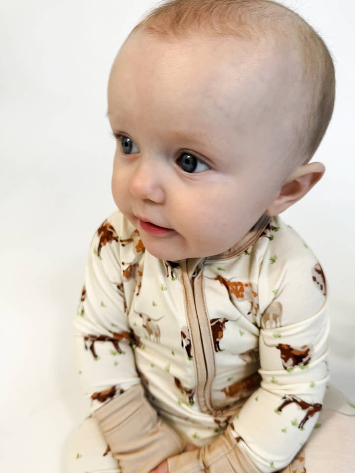 Goosies| Longhorn Cows Zip Pjs