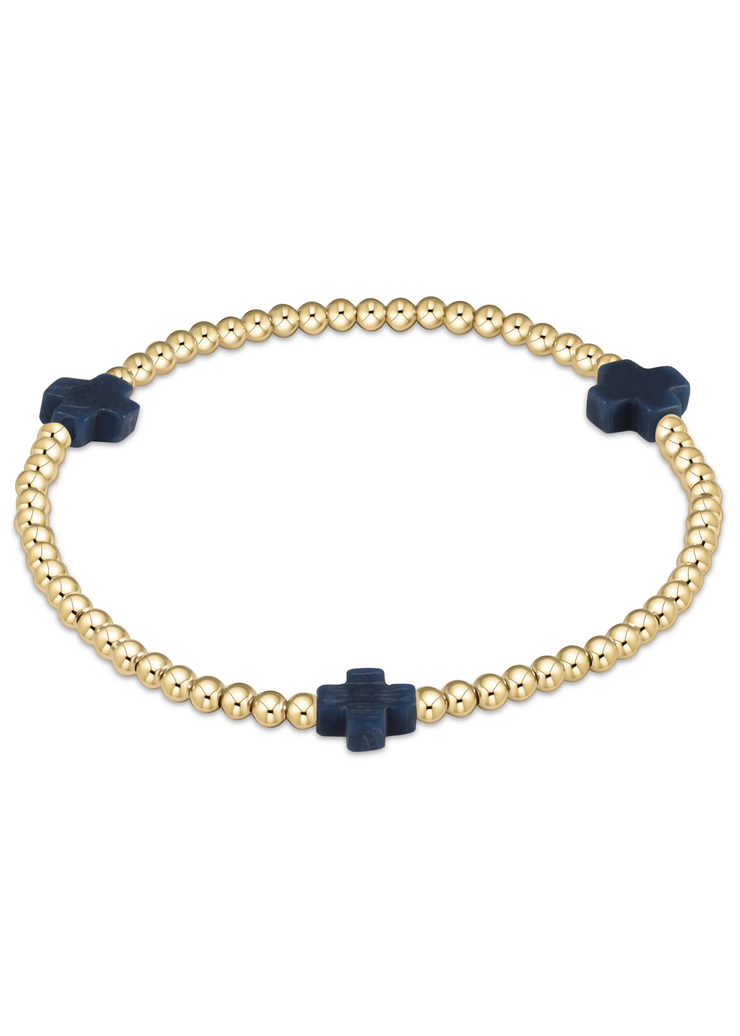 EGirl Sign. Cross Gold Bracelet