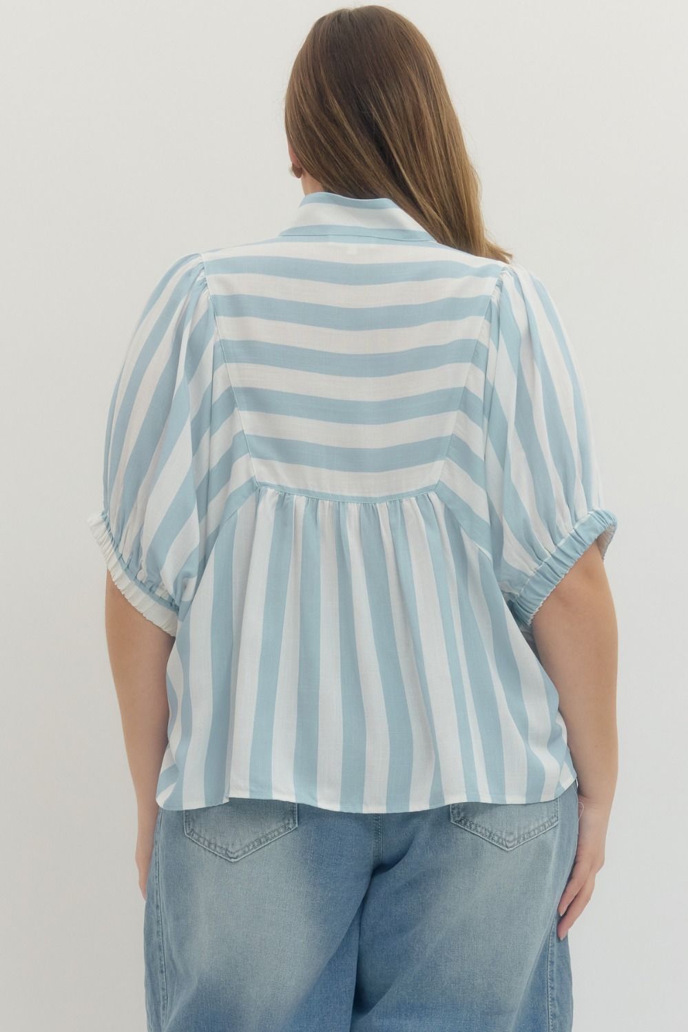PS Lt Blue Striped Top