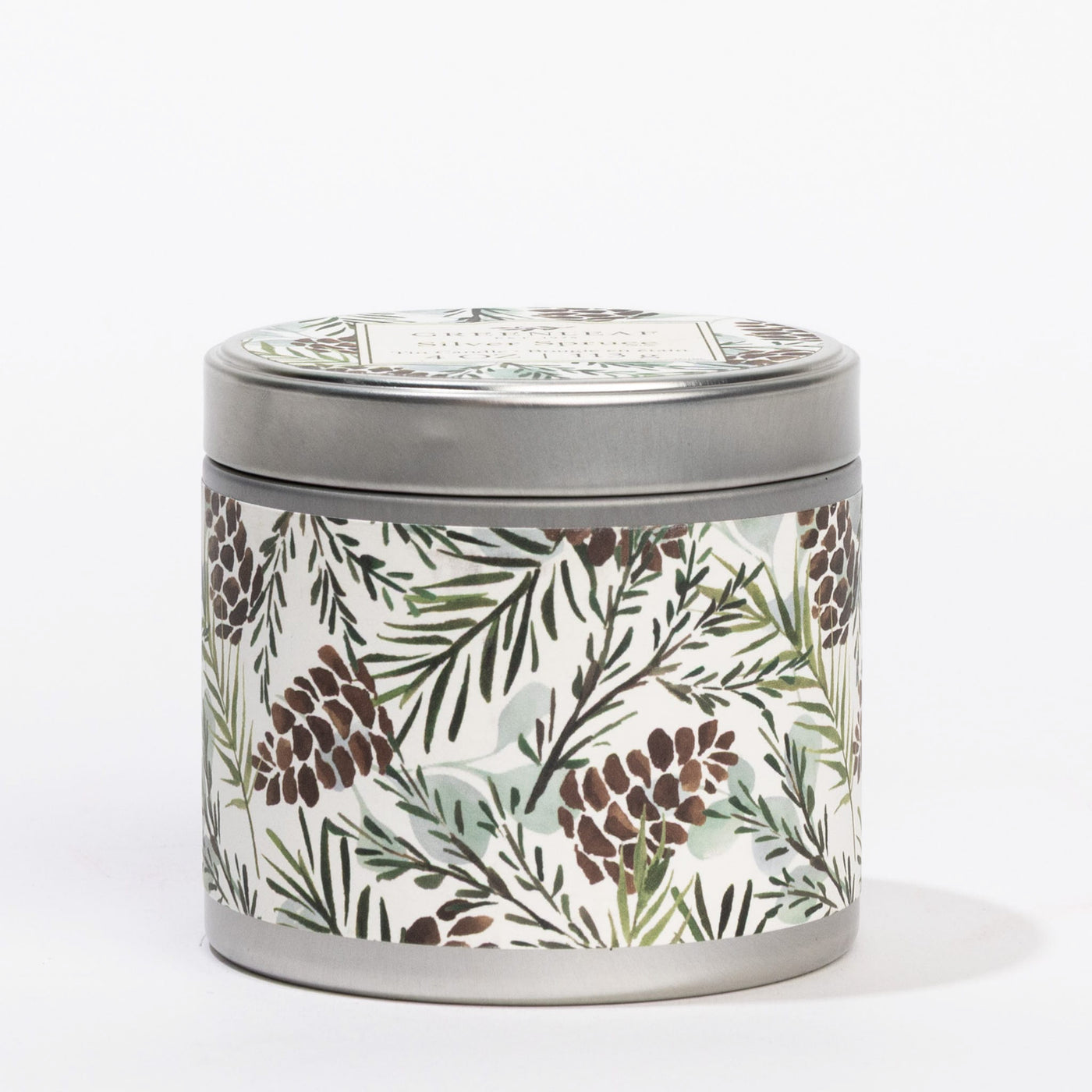 Greenleaf Silver Spruce Tin Candle - Thumbnail 2