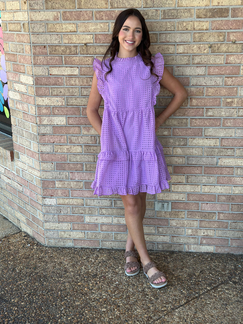 Lavender Check Dress