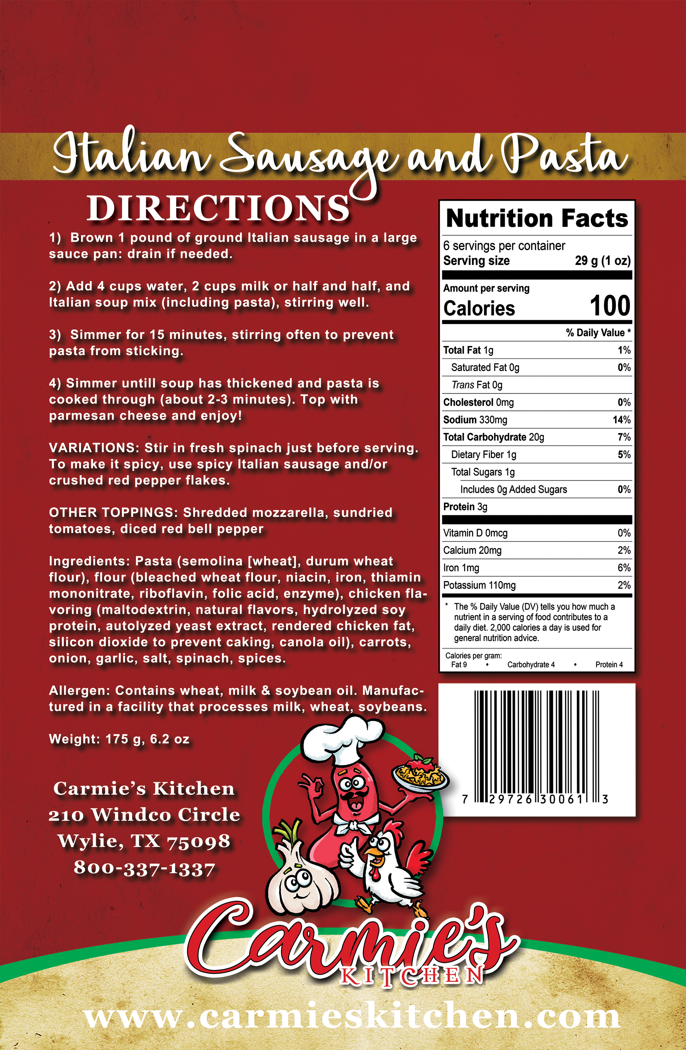Carmie's Kitchen Soup Mix