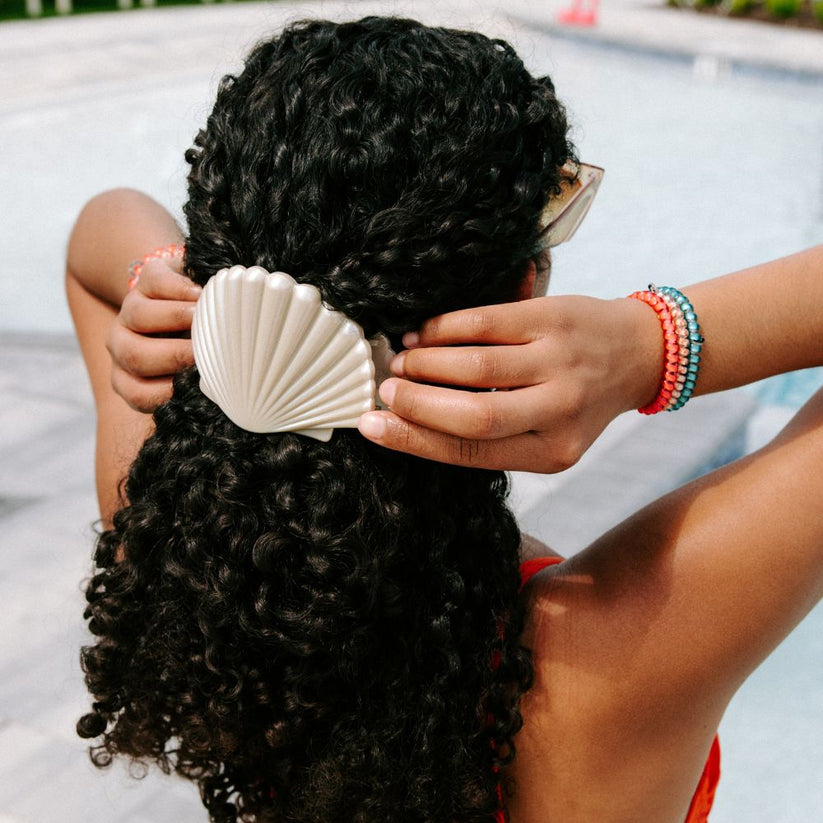 Shimmering Shell Large Hair Clip