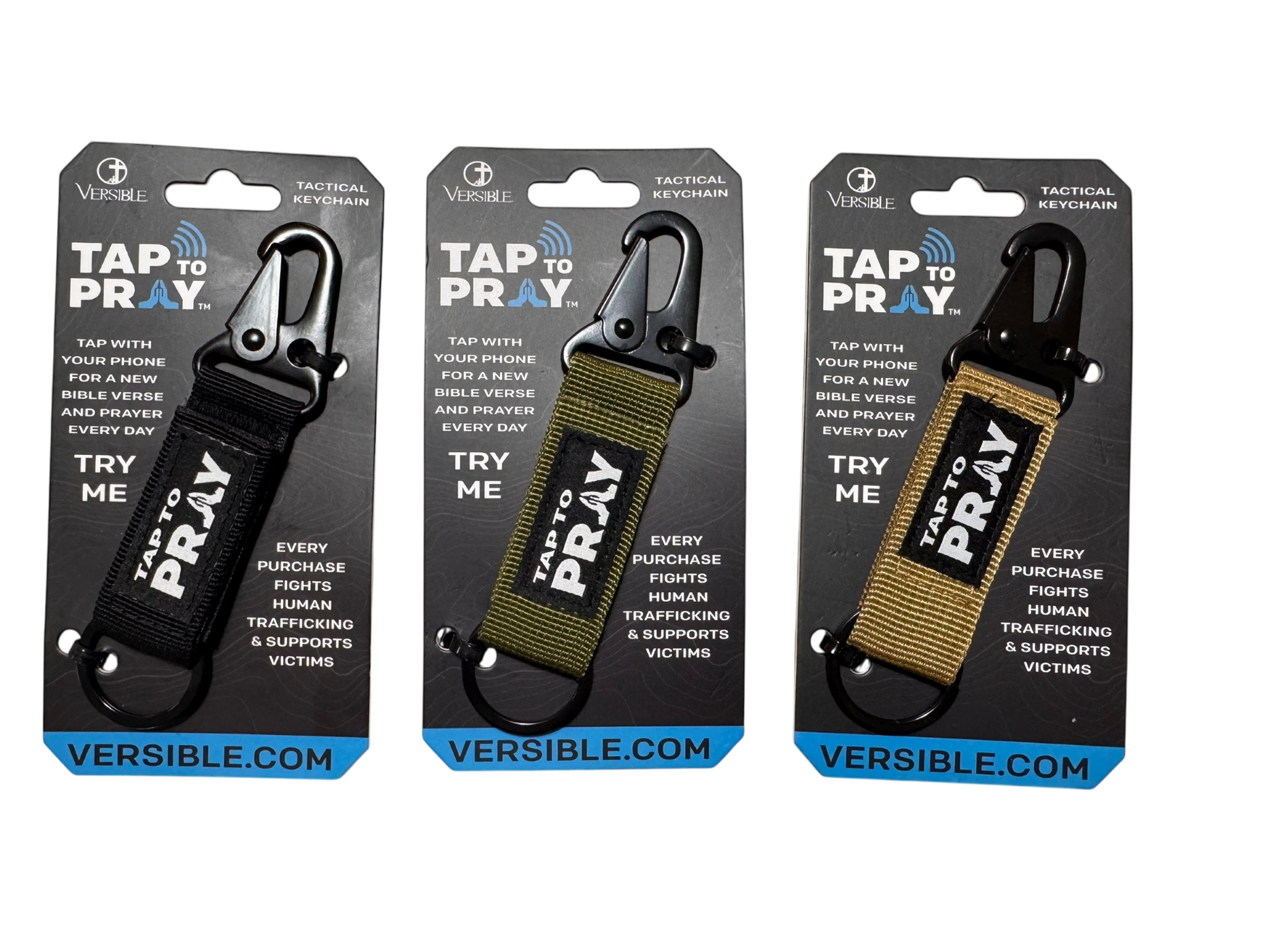 Tap To Pray™ Tactical Carabiner Keychain