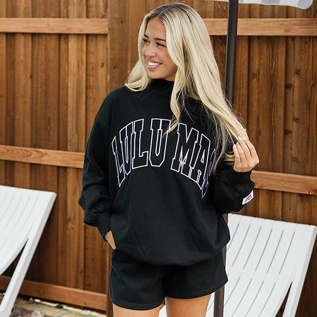 Stitch Mockneck Terry Sweatshirt