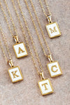 Tag Pendant Initial Necklace