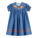 Blue Pumpkin Smocked Bishop Dress