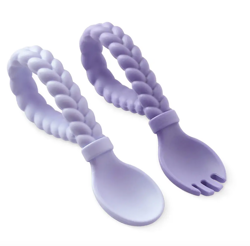 Purple Spoon + Fork Set