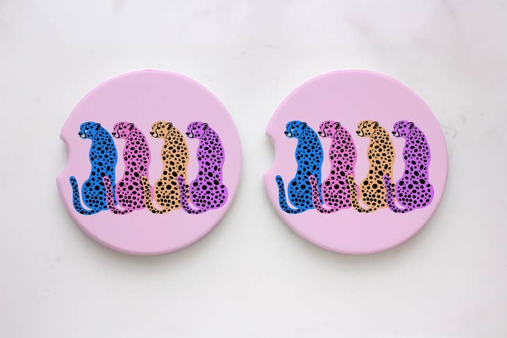 Leopard Car Coasters