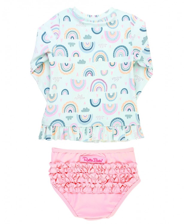 Ruffle Butt Chase Rainbow Bikini Set